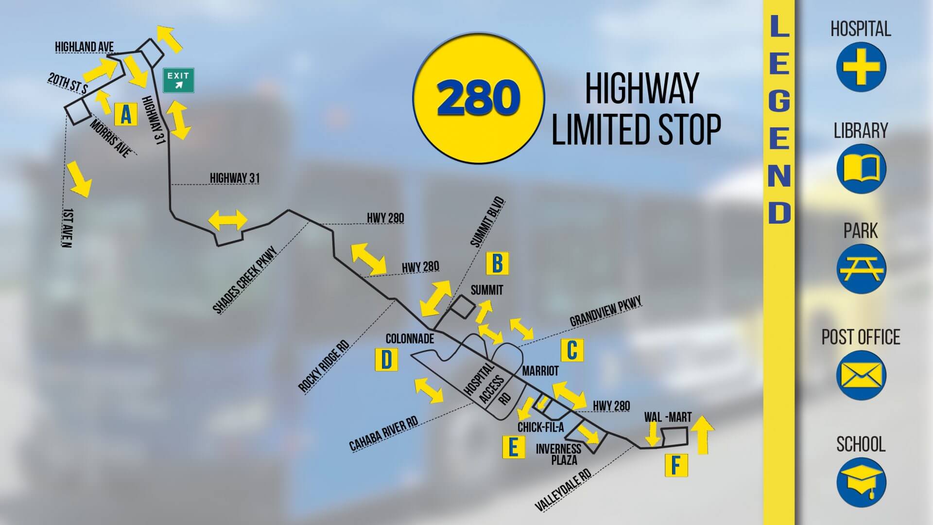 Route 280 Highway 280 MAX Transit Birmingham Jefferson County