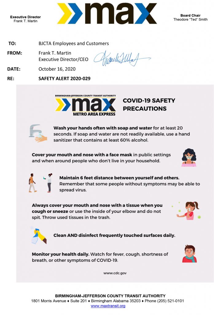 Covid-19 safety precautions for Take Precautions
