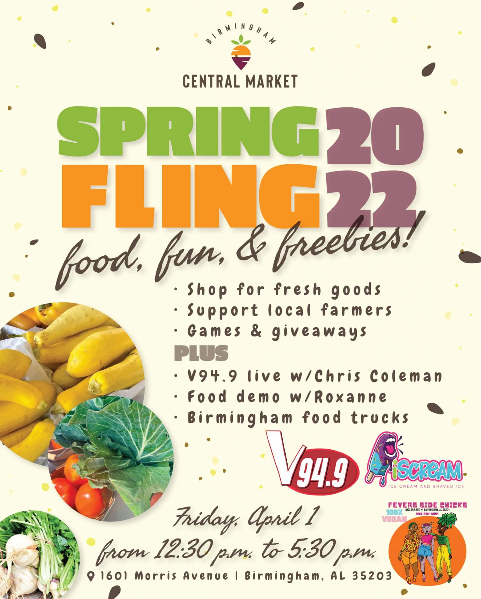 The BCM's Spring Fling is Friday, April 1st! Join us for food, fun, & freebies!