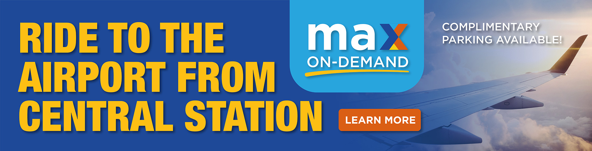 Ride to the Birmingham Airport from Central Station with complimentary parking available.